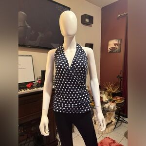 VENUS Surplice Polka Dot Halter top - Small NNT